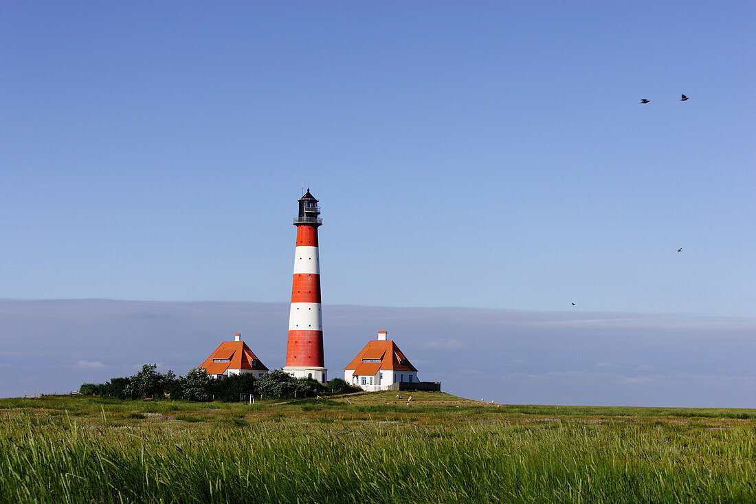 Westerheversand Lighthouse, Eiderstedt Peninsula, Schleswig-Holstein, Germany