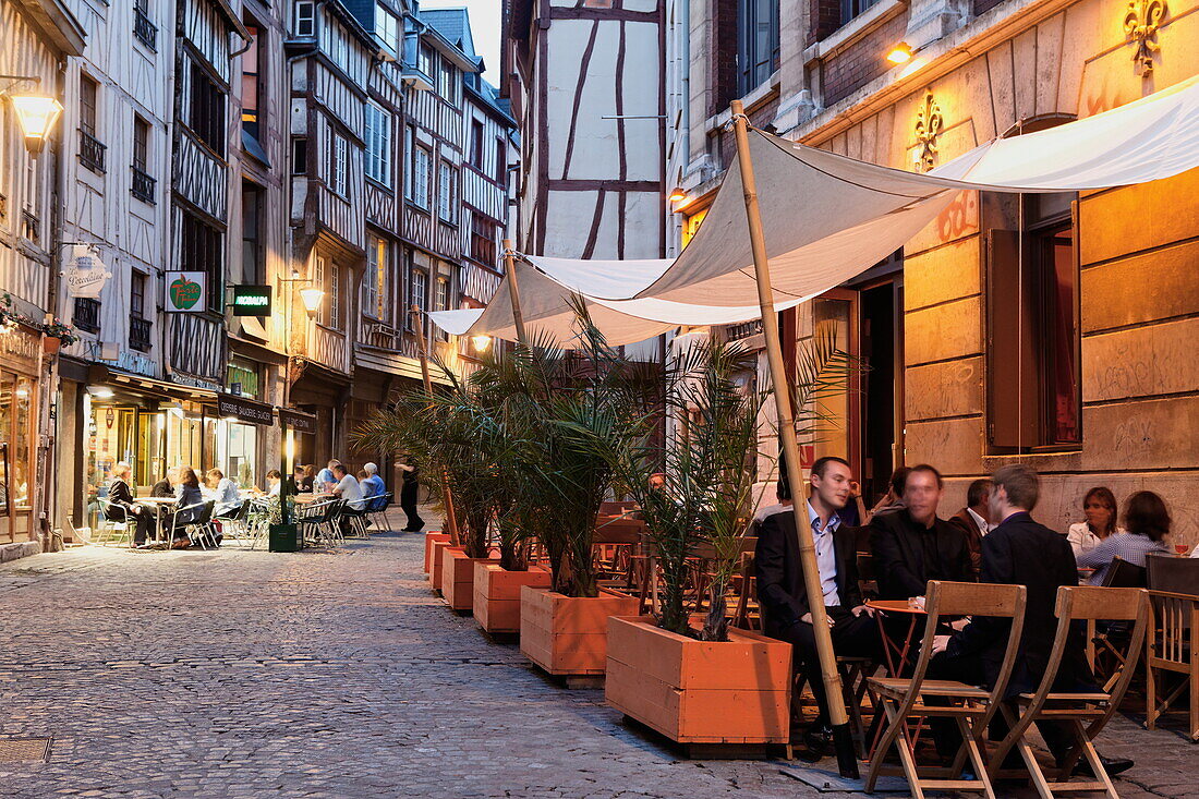 Bar Le Vicomté, Rue de la Vicompte, Rouen, Seine-Maritime, Normandie, Frankreich