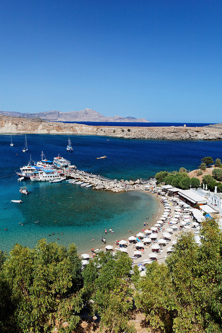 Pallas Beach, Lindos, Rhodos, Dodekanese, Griechenland