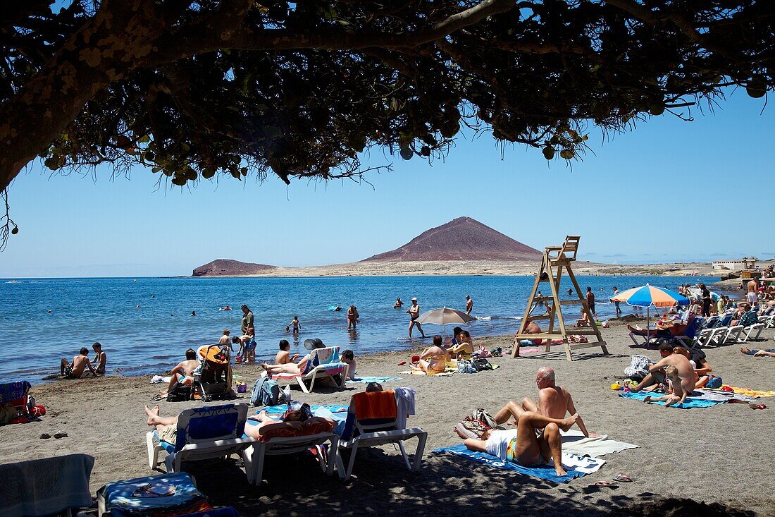 Playa de El Medano, Strand, Teneriffa, Kanarische Inseln, Spanien.