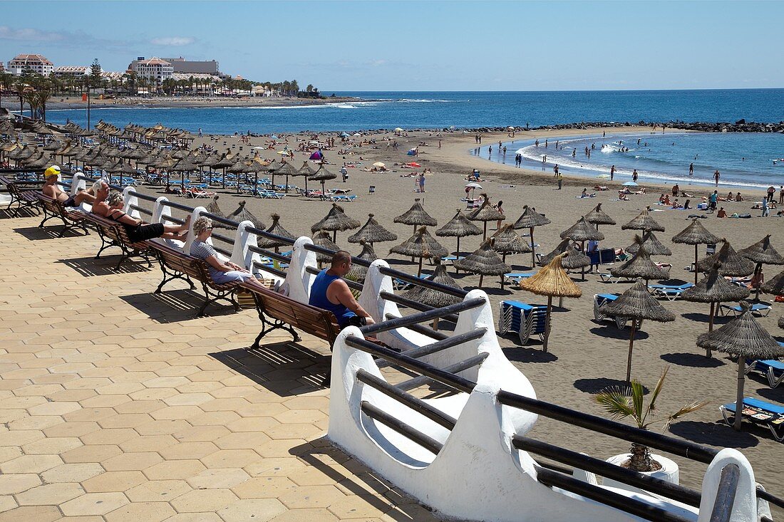 Playa de Las Americas, Strand, Teneriffa, Kanarische Inseln, Spanien.