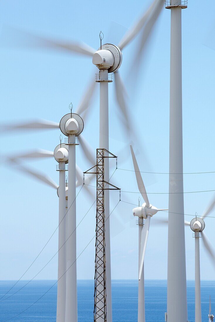 Windmühlen, Windenergie, Teneriffa, Kanarische Inseln, Spanien