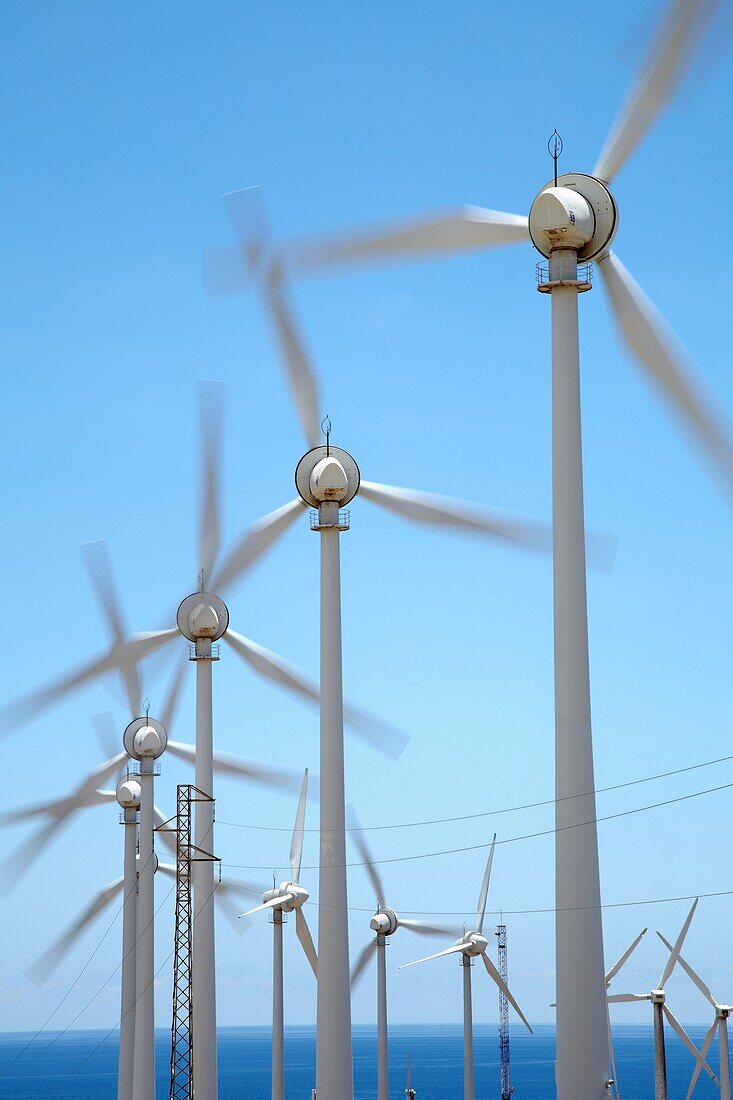 Windmühlen, Windenergie, Teneriffa, Kanarische Inseln, Spanien