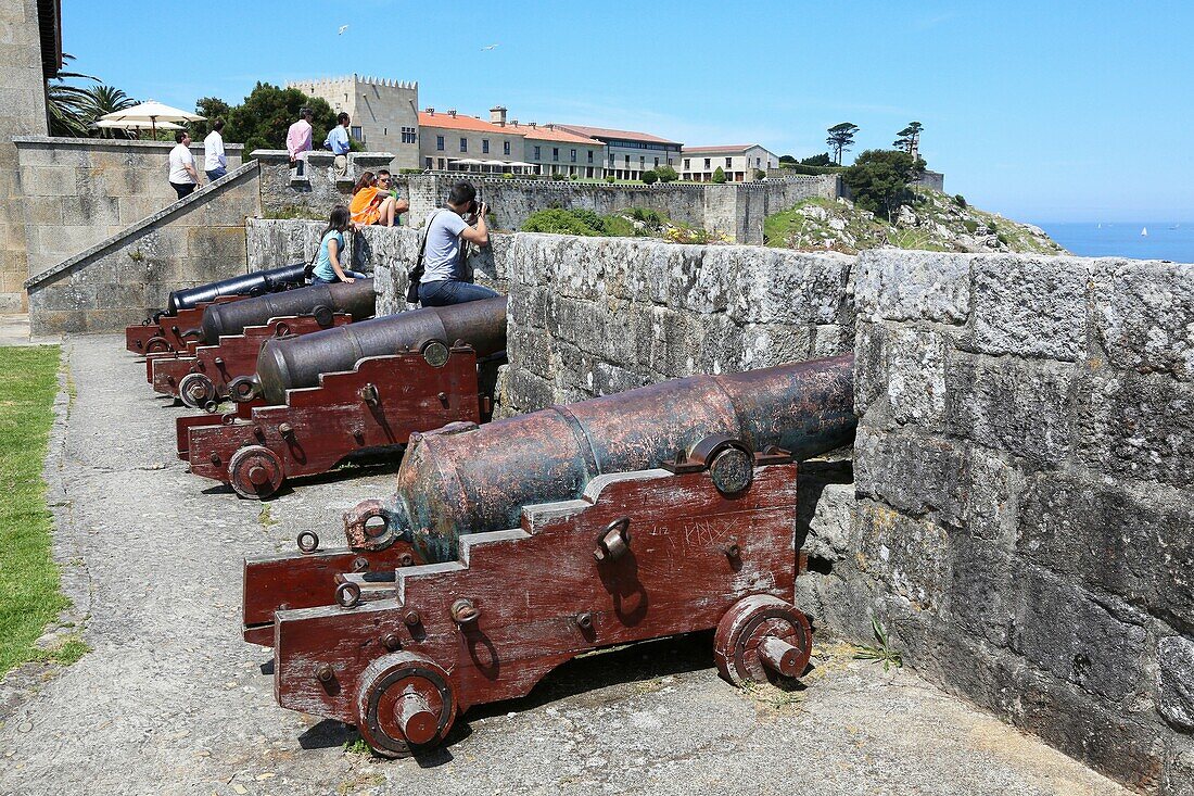 Parador, Burg Monterreal, Baiona, Pontevedra, Galicien, Spanien.