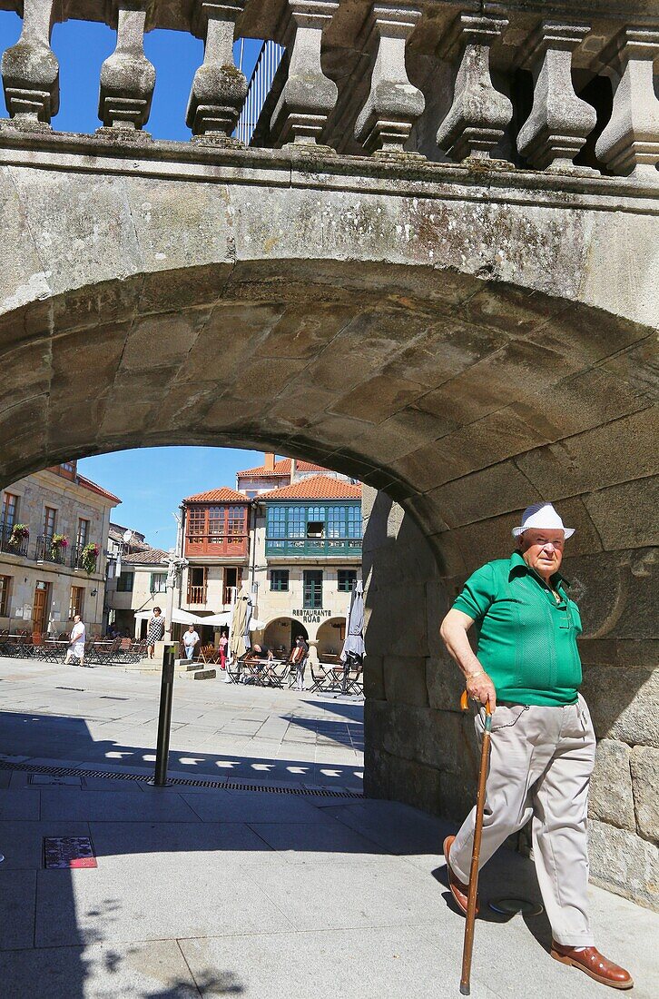 Plaza de la Leña, Pontevedra, Galicien, Spanien.