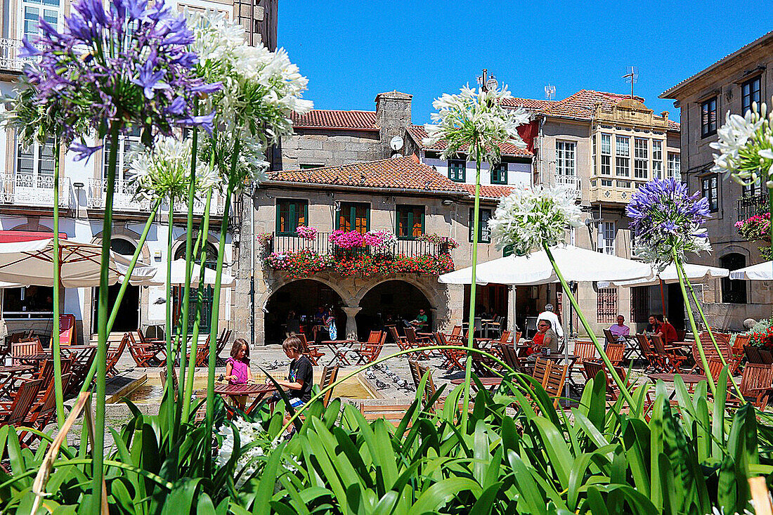 Plaza da Ferraría, Herrería-Platz, Pontevedra, Galicien, Spanien.