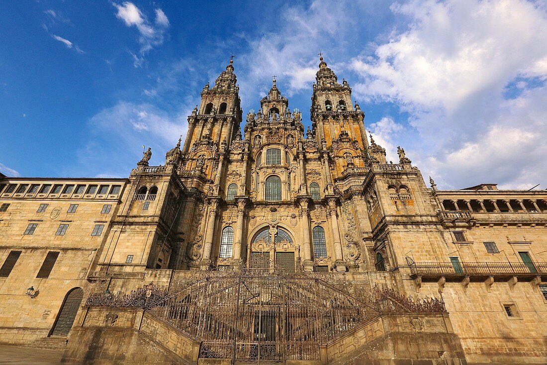 Cathedral, Praza do Obradoiro, Santiago de Compostela, A Coruña province, Galicia, Spain