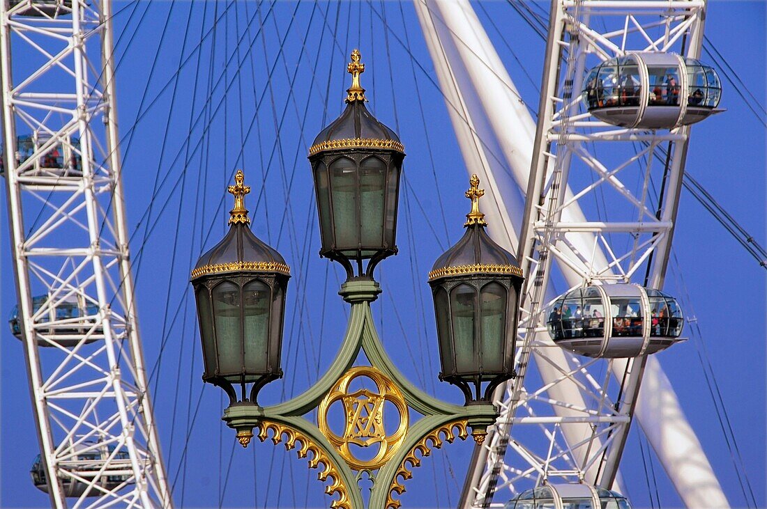 UK, London, on the Big wheel in front of the Parliament.