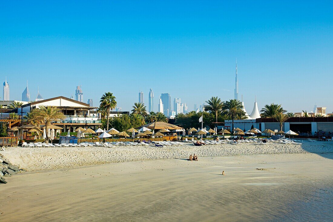 Dubai Marine Beach resort, Dubai City, Dubai, United Arab Emirates, Middle East.