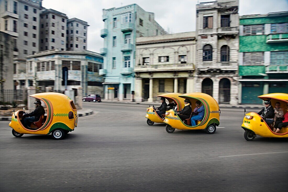 Coco taxis, La Havana, Cuba.