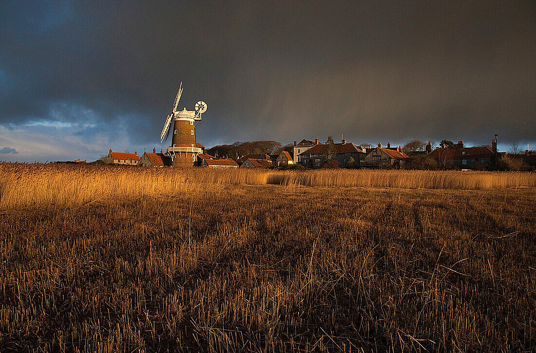 Cley Mill at Sunset Winter Norfolk