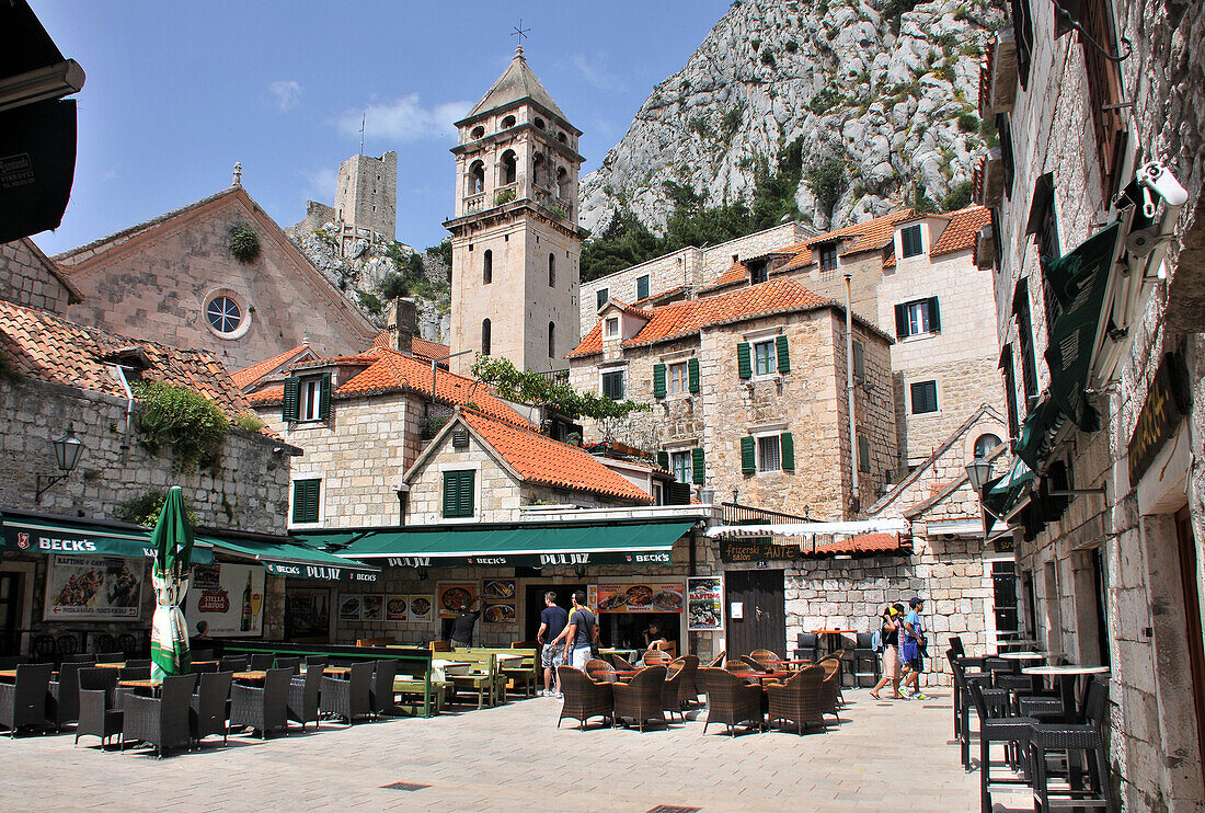 Old town of Omis, Dalmatia, Adriatic Coast, Croatia