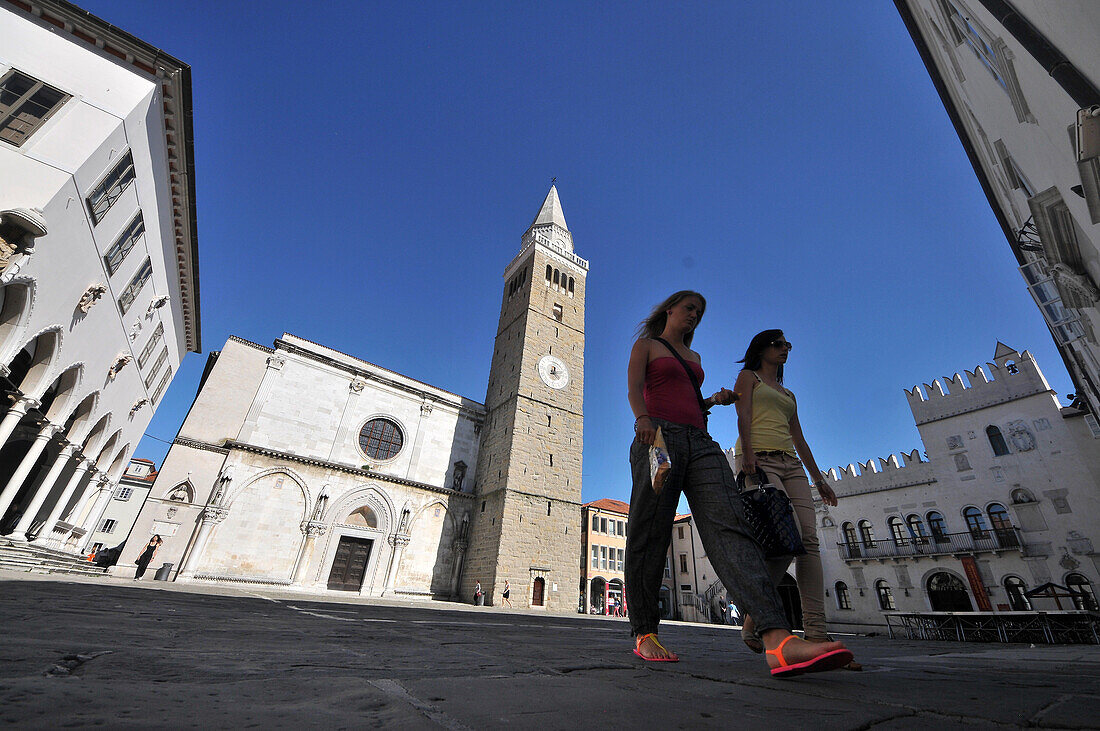 Koper Cathedral, Tito square in Koper, Slovenia