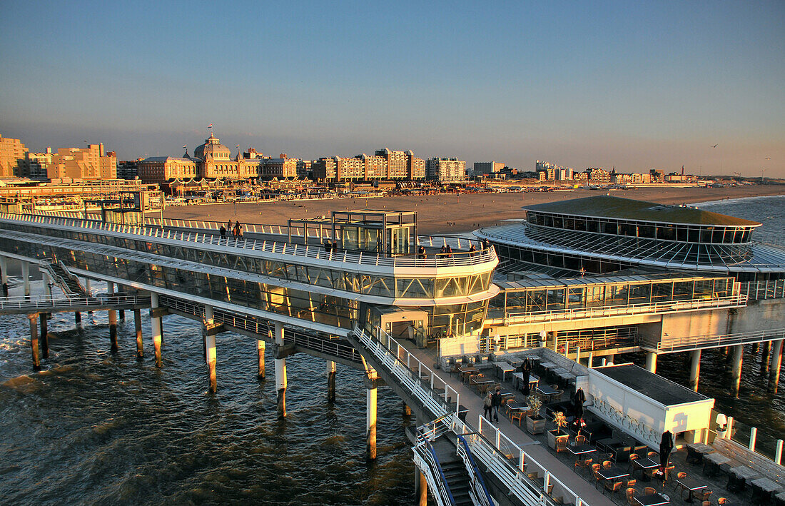 View from Casino Pier, Scheveningen on the North sea coast, Den Haag, The Netherlands