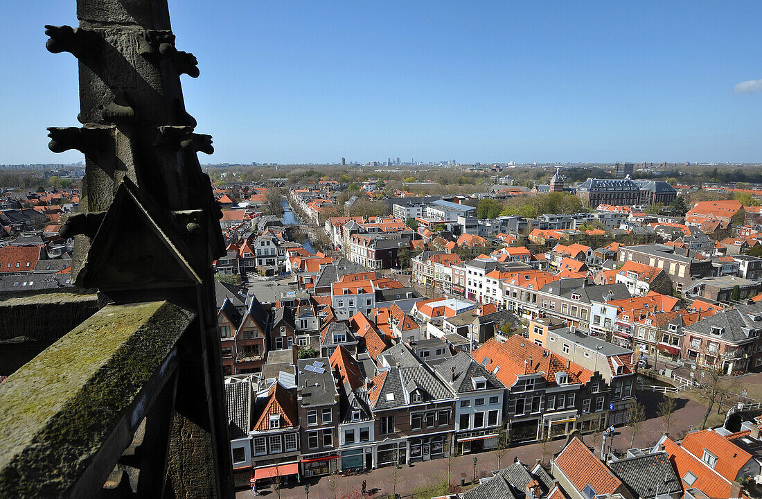 View from the Nieuwe Kerk on Delft, The Netherlands