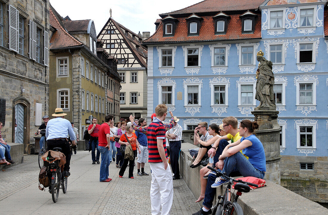 Am alten Rathaus, Bamberg, Oberfranken, Franken, Bayern, Deutschland