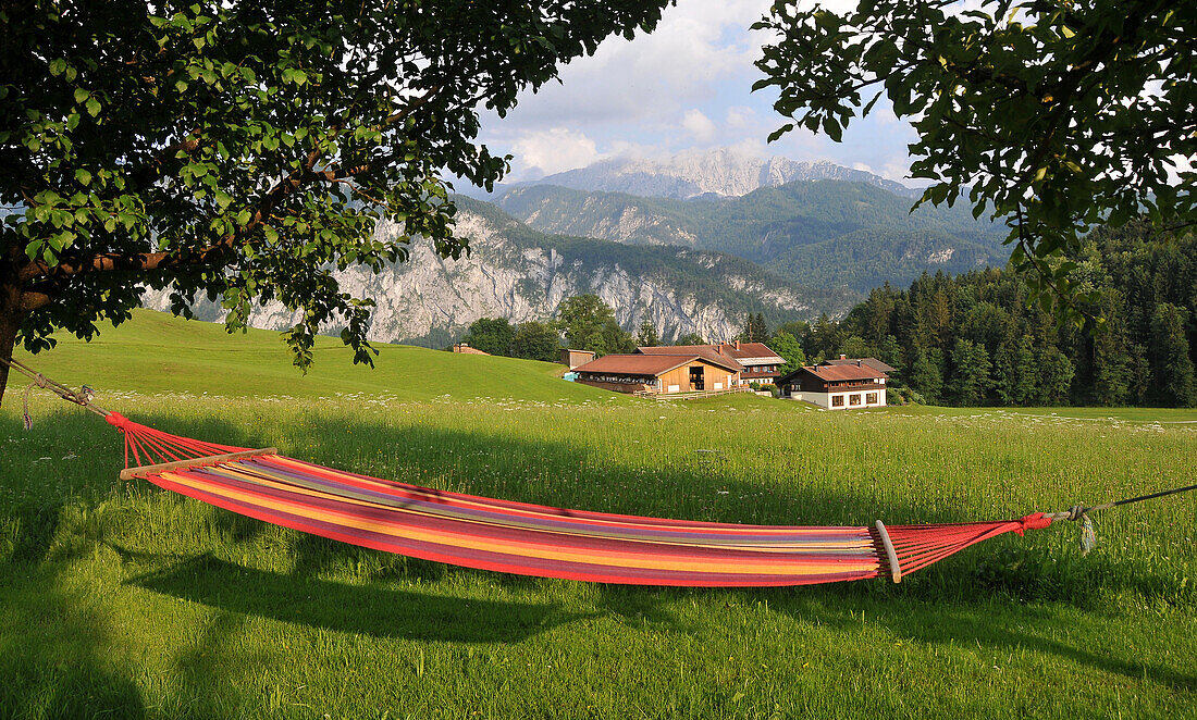 View over Kufstein with Kaiser range in the background, Tyrol, Austria