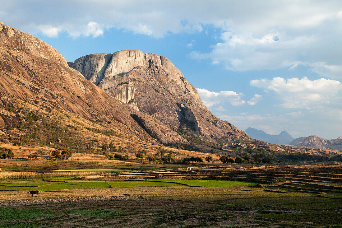 Three Sisters-mountains near Ambavalao, Fianarantsoa region, highlands, Madagascar, Africa