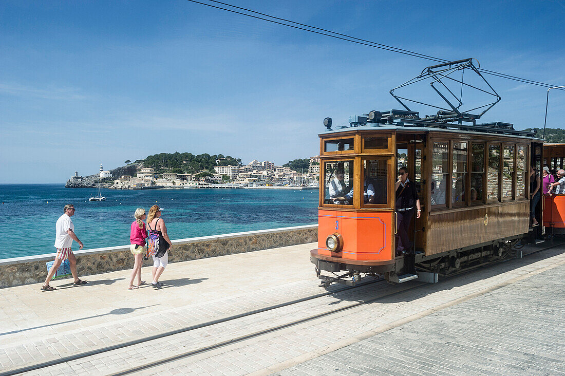 Straßenbahn, Port de Soller, Mallorca, Spanien