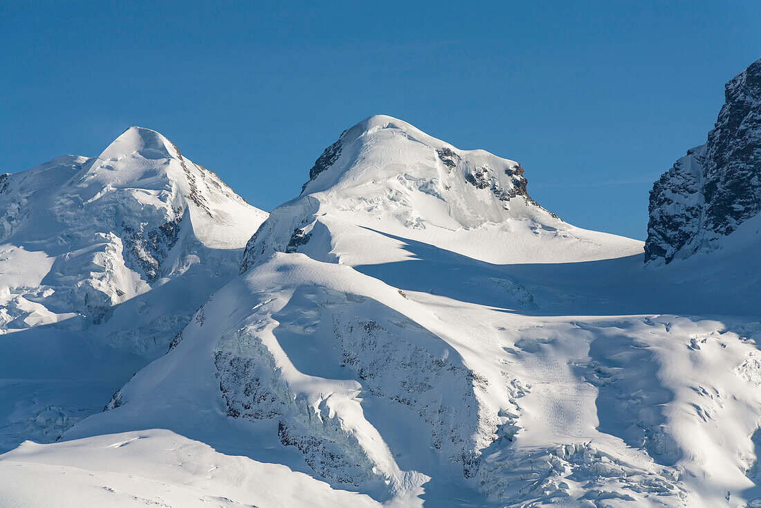 Castor und Pollux, Gornergrat, Zermatt, Kanton Wallis, Schweiz