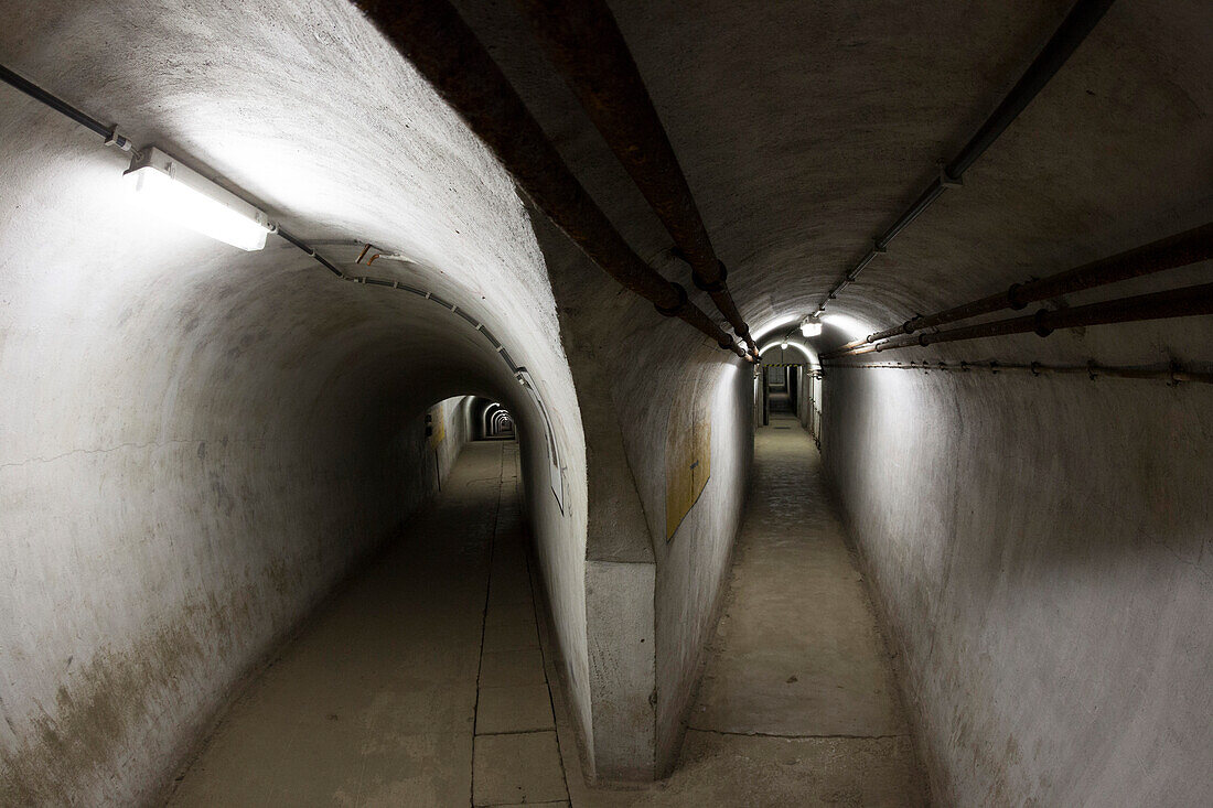 Corridor in the Fort Eben-Emael in Liege, Belgium