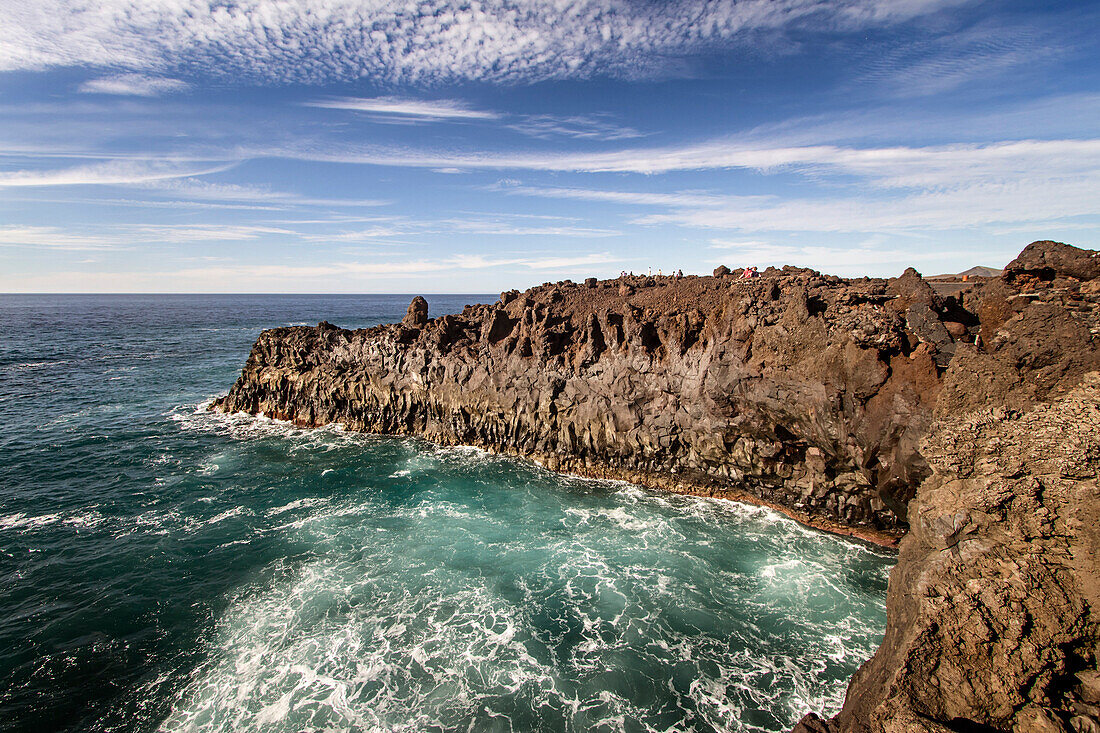 East Coast, Los Hervideros, Lava coast, Cliff, Lanzarote, Canary Islands, Spain