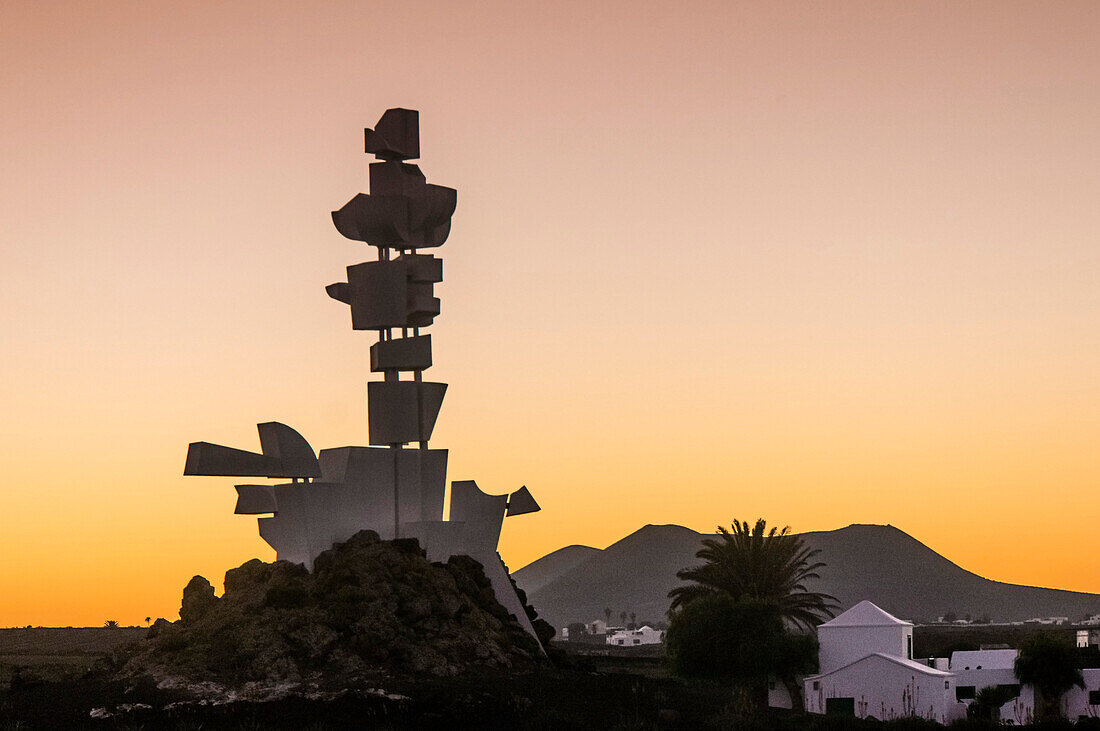 Monumento Al Campesino, sunset, Mozaga, Lanzarote, Canary Islands, Spain