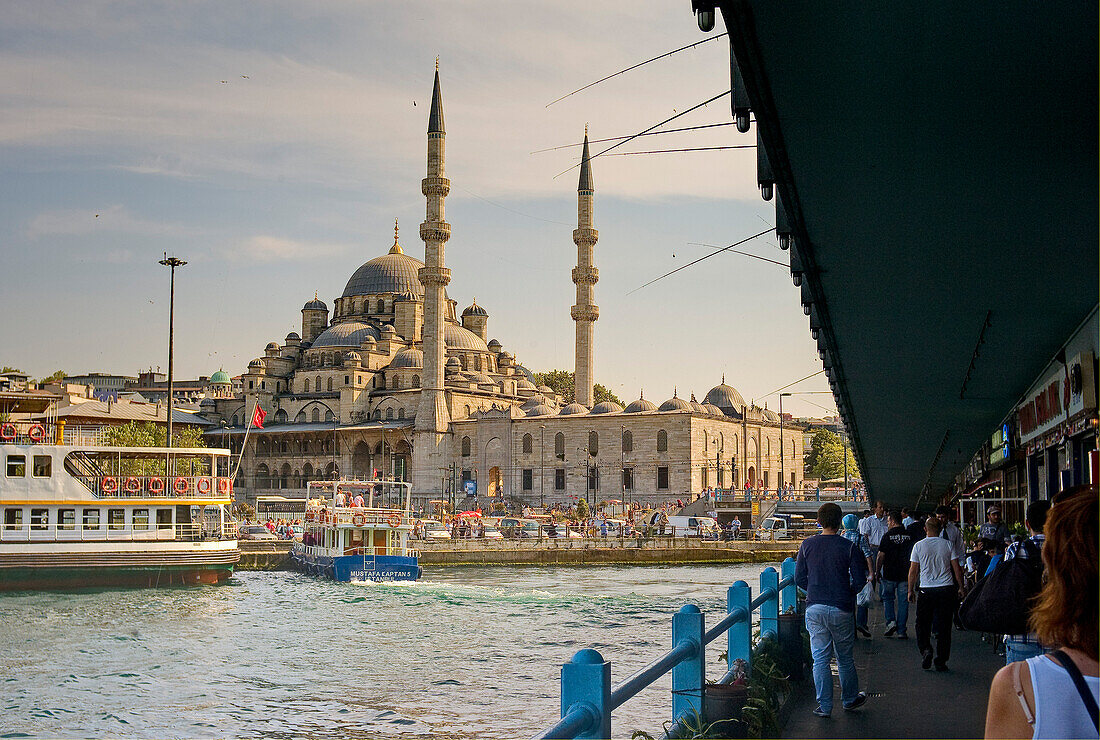Republic of Turkey, Istanbul, The Galata Bridge, The New Mosque