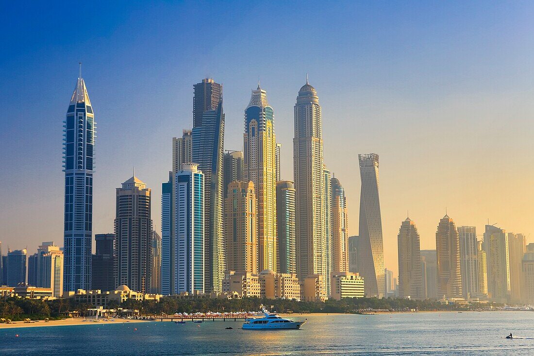 United Arab Emirates (UAE), Dubai City, Dubai Marina Skyline