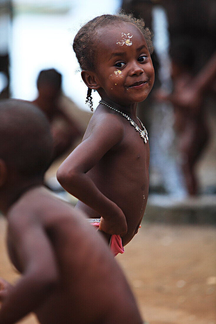 Republic of Madagascar, Nosy Be Archipelago, Nosy Komba Island, Child