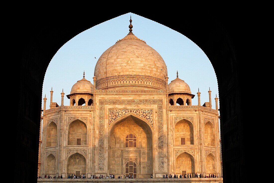 Taj Mahal complex archway Agra. India.