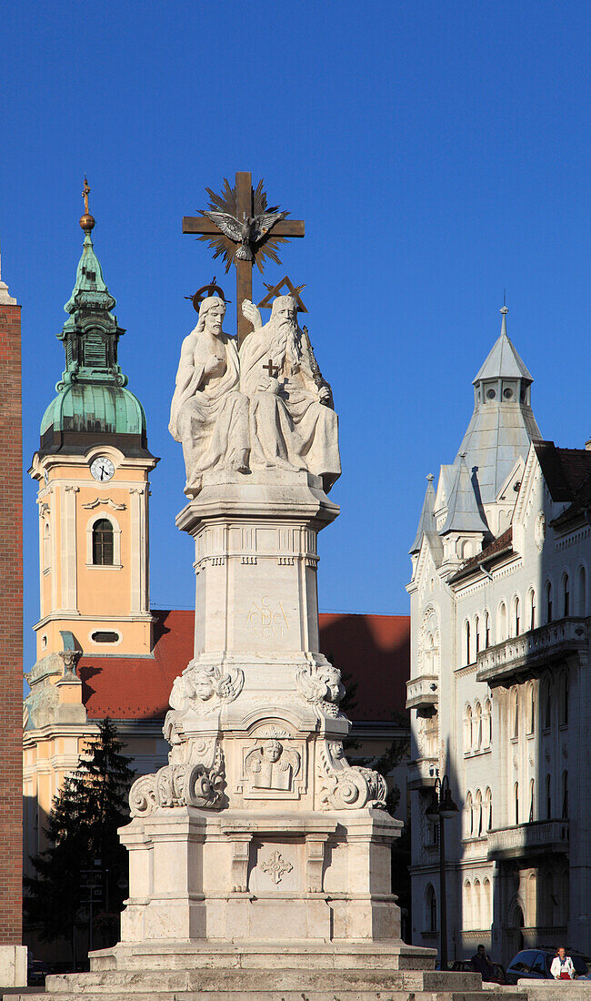 Hungary, Szeged, Serbian Orthodox Church, Holy Trinity Column