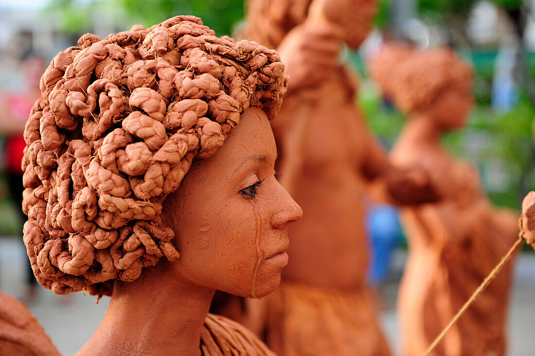 Performance art body Art in Cienfuegos, Cuba