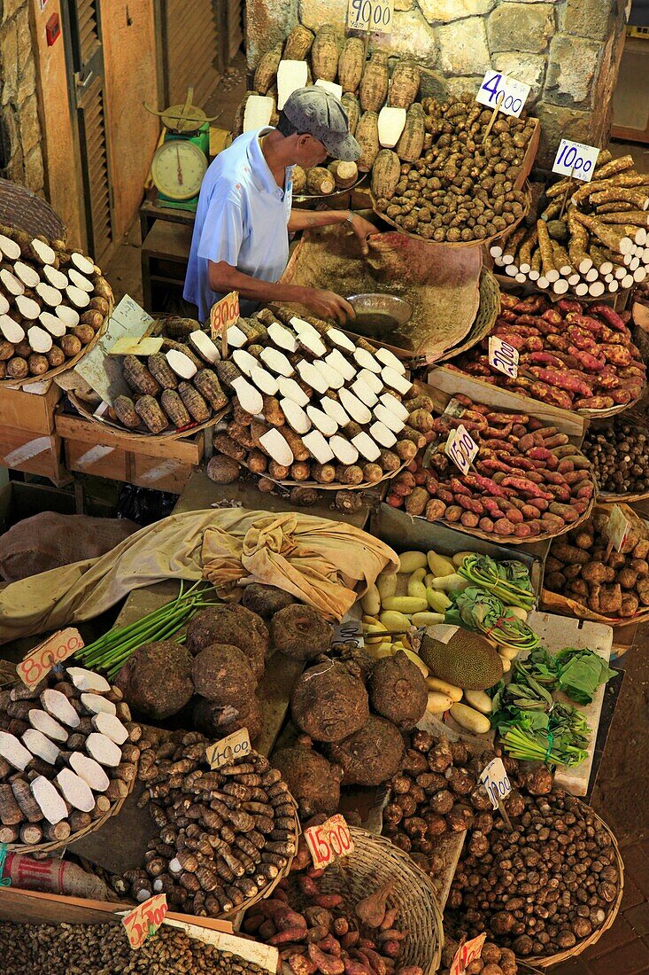 Indian ocean, Mauritius, port louis, Local Market, Stallholder