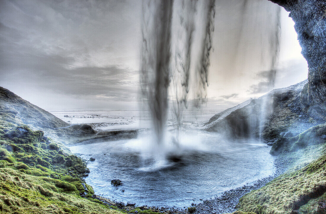 Iceland. Southern region. Seljalandsfoss waterfalls.