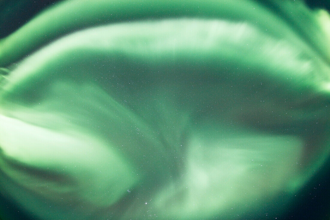 Iceland. Southern region. Skogar region. Aurora borealis.