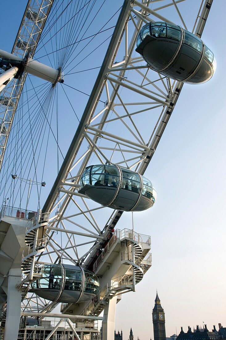 GONDOLA PODS LONDON EYE SOUTHBANK LONDON ENGLAND UK