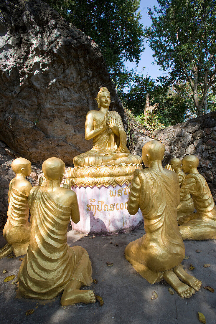 Buddha Statues On Phu Si Hill, Luang Prabang,Laos