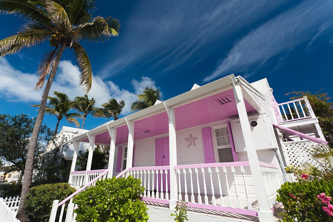 Bahamas, Eleuthera Island, Harbour Island, Dunmore Town, Colonial-era house along Bay Street