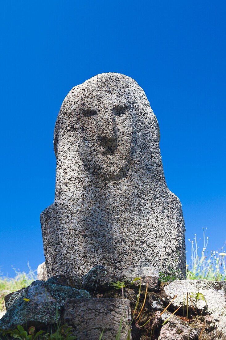France, Corsica, Corse-du-Sud Department, Corsica South Coast Region, Filitosa, archeological site with menhir statues from 3300BC
