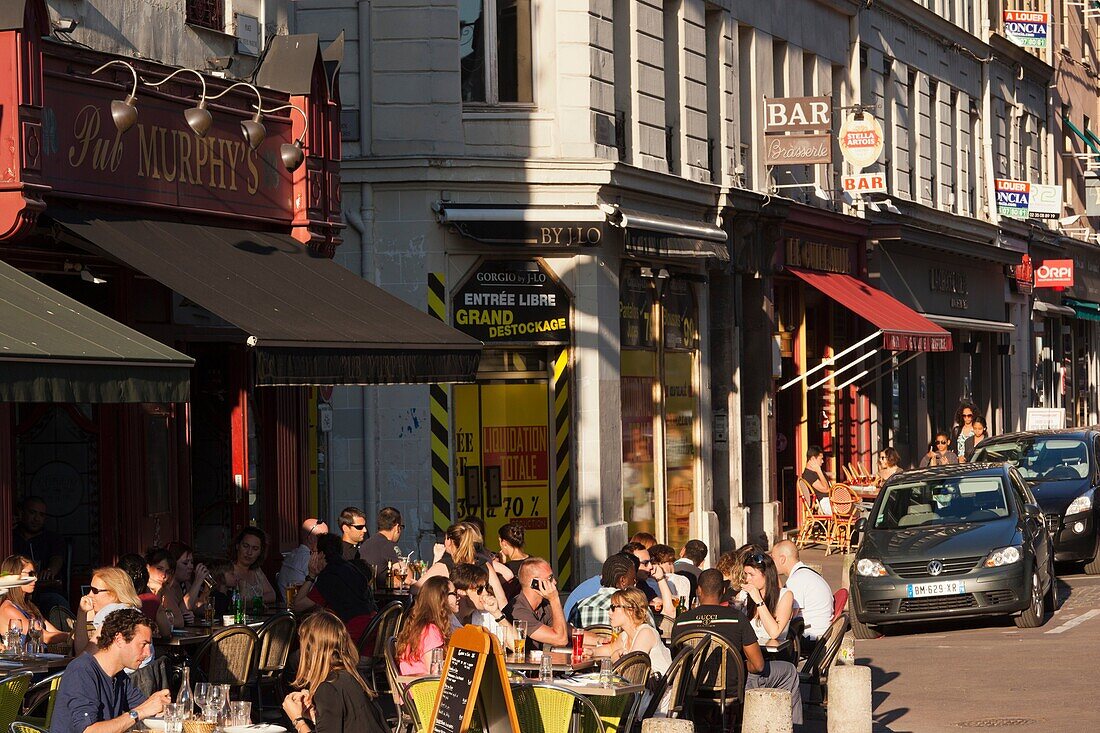 France, Normandy Region, Seine-Maritime Department, Rouen, Place du Vieux Marche, cafes, NR