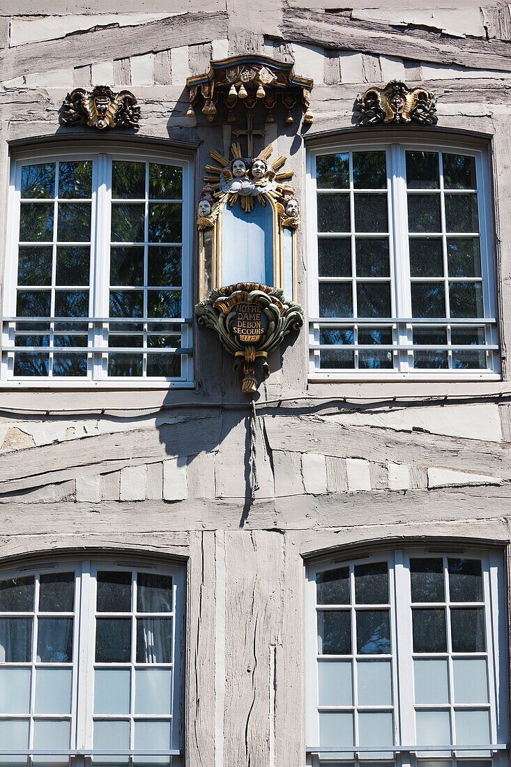 France, Normandy Region, Seine-Maritime Department, Rouen, half-timbered building
