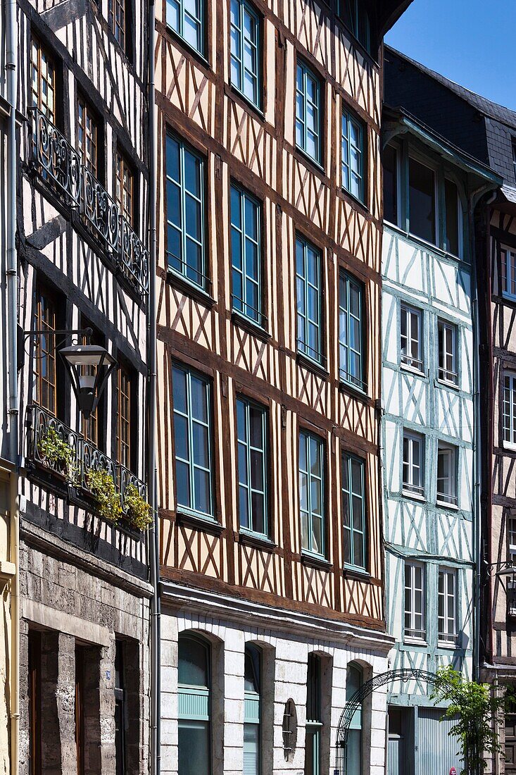 France, Normandy Region, Seine-Maritime Department, Rouen, half-timbered buildings