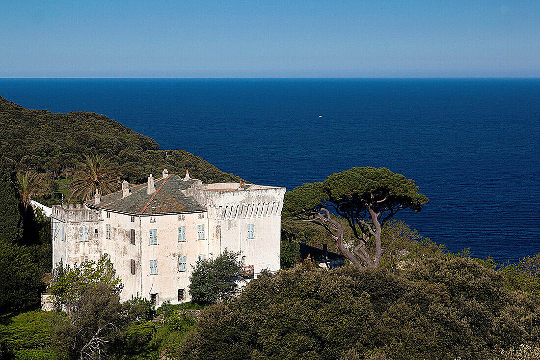 France, Corsica, Haute-Corse Department, Le Cap Corse, Pino, village house