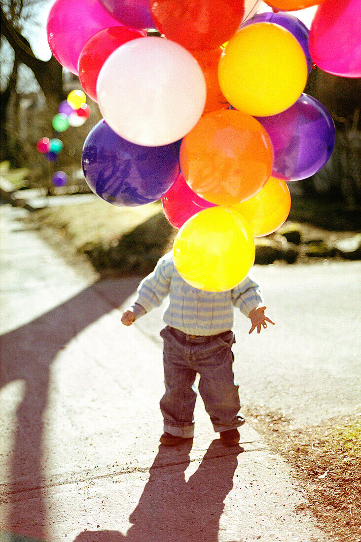 Little Boy with a Bunch of Balloons, Montreal, Quebec