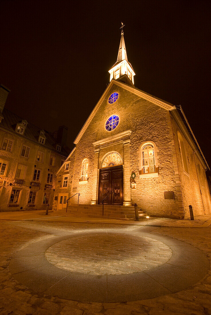 The oldest stone church in North America, Our Lady of Victories, Quebec City, Quebec