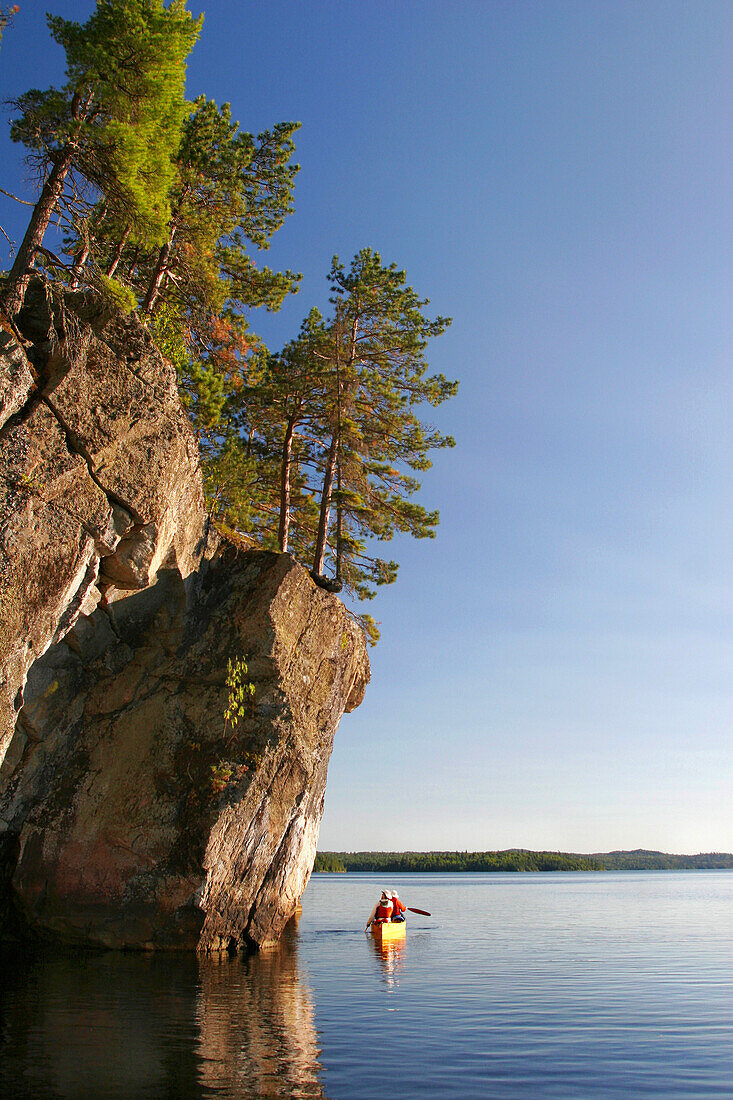 Canoeists on Missinaibi Lake, Fairy Point, Ontario