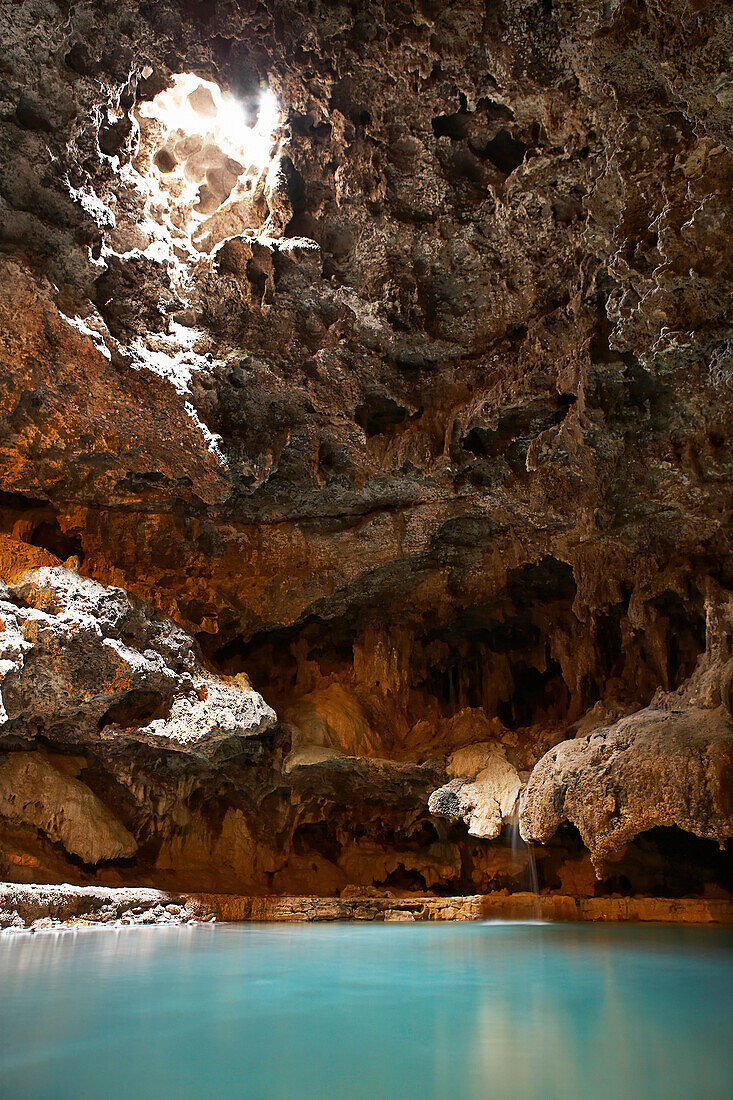 Cave and Basin of the first natural hot spring discovered in Banff, Alberta