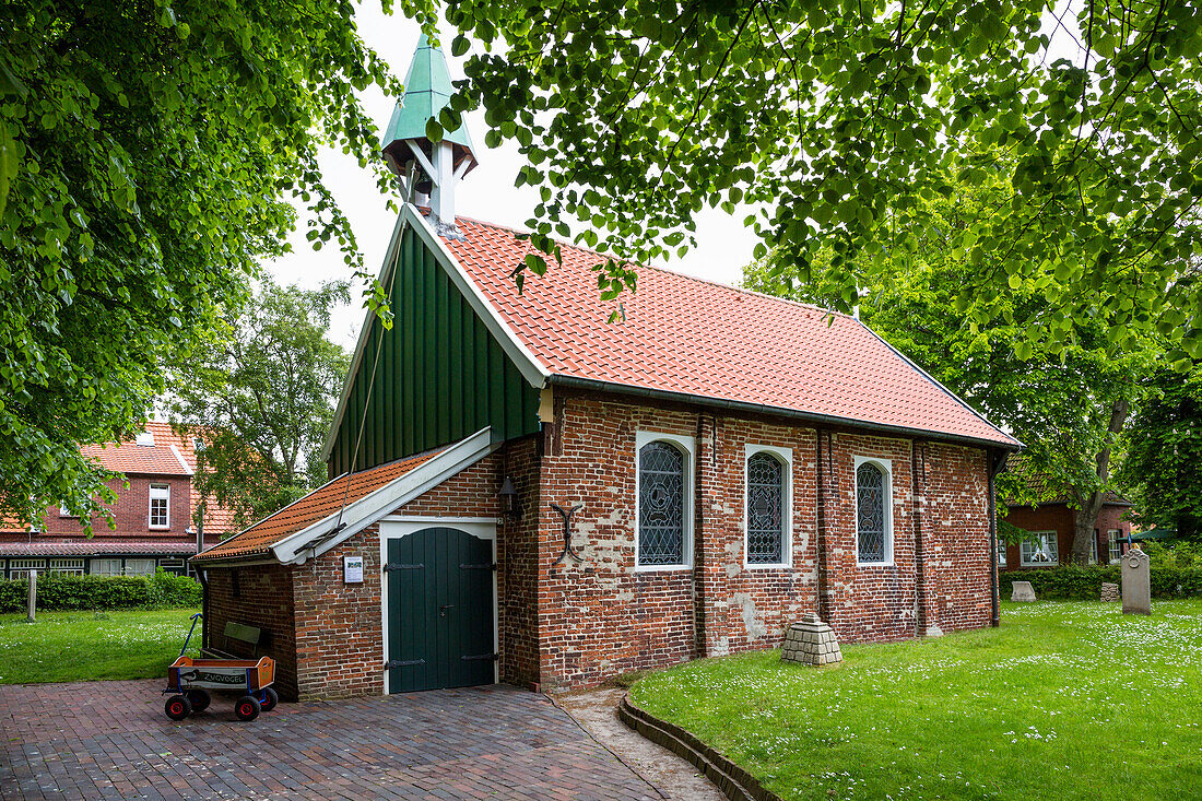 Old Island church, Spiekeroog Island, Nationalpark, North Sea, East Frisian Islands, East Frisia, Lower Saxony, Germany, Europe