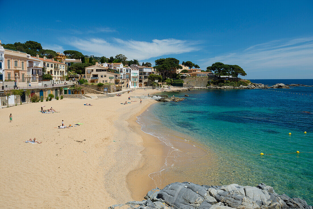 Strand bei Calella de Palafrugell, Palafrugell, Costa Brava, Spanien